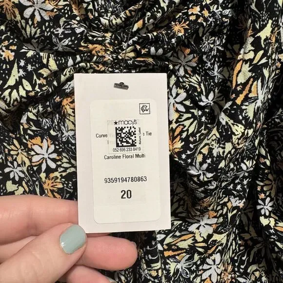 Cotton On Curve Violet Puff Sleeve Dress Caroline Floral NEW Plus Size 20 - Picture 8 of 10